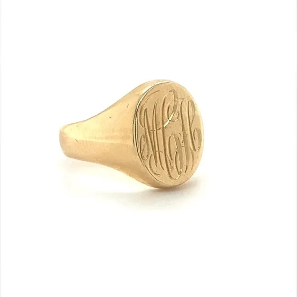 14K Yellow Gold Estate Signet Ring \MCH\