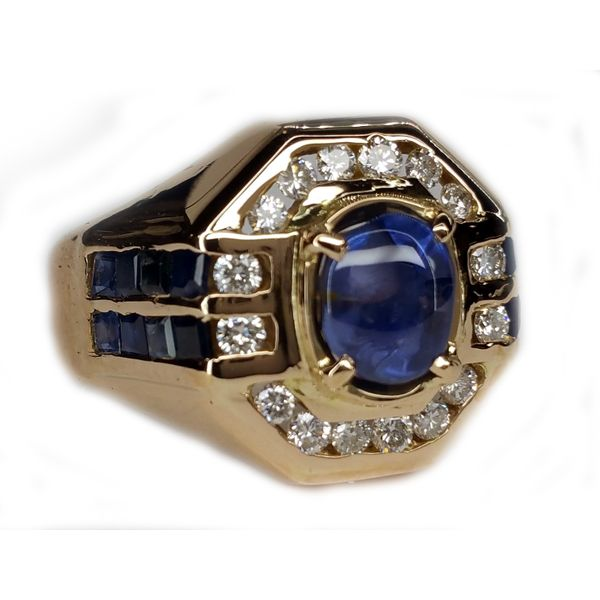14K Yellow Gold Estate Sapphire and Diamond Ring Minor Jewelry Inc. Nashville, TN