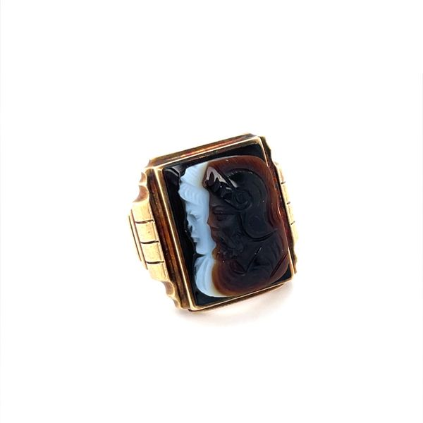 10K Yellow Gold Estate Onyx Cameo Roman Soldier Ring Minor Jewelry Inc. Nashville, TN