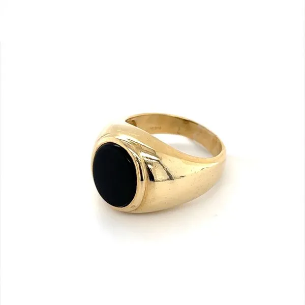 14K Yellow Gold Estate Onyx Ring
