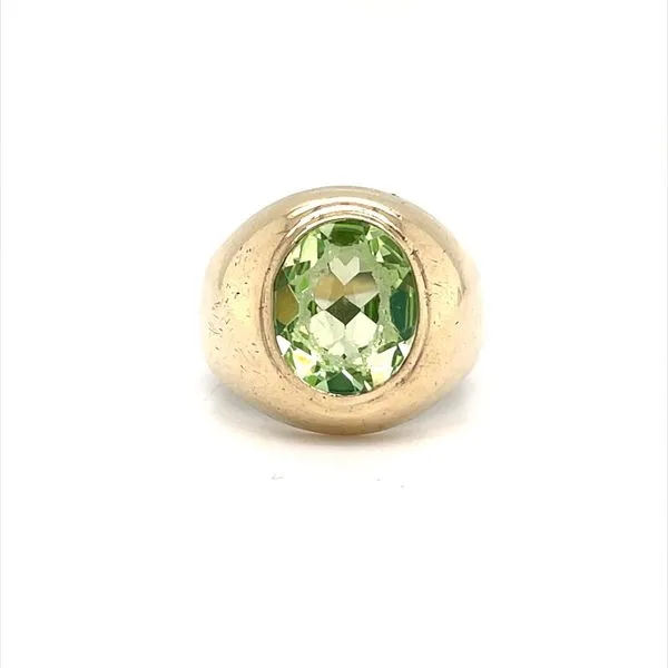 10K Yellow Gold Estate Green Spinel Fashion Ring