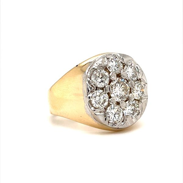 3.80TW 14K Yellow Gold Estate Diamond Cluster Ring Image 2 Minor Jewelry Inc. Nashville, TN