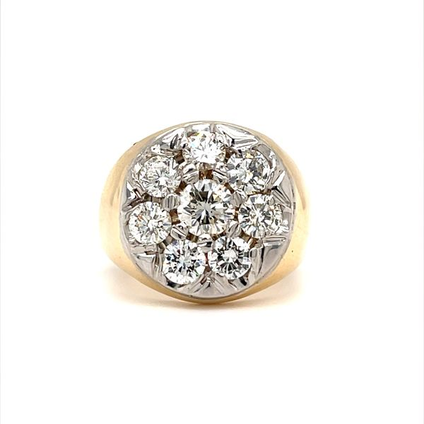 3.80TW 14K Yellow Gold Estate Diamond Cluster Ring Minor Jewelry Inc. Nashville, TN