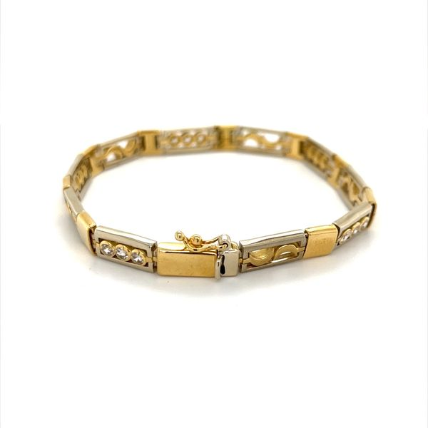 18K Yellow Gold Estate Cubic Zirconia Bracelet Image 2 Minor Jewelry Inc. Nashville, TN