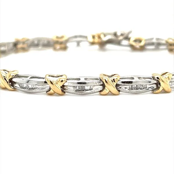 10K White Gold Estate Diamond Bracelet
