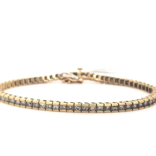 10K Yellow Gold Estate Diamond Tennis Bracelet Image 2 Minor Jewelry Inc. Nashville, TN