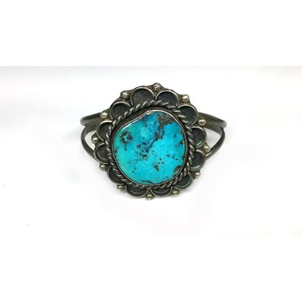Sterling Silver Turquoise  Cuff Bracelet Image 4 Minor Jewelry Inc. Nashville, TN