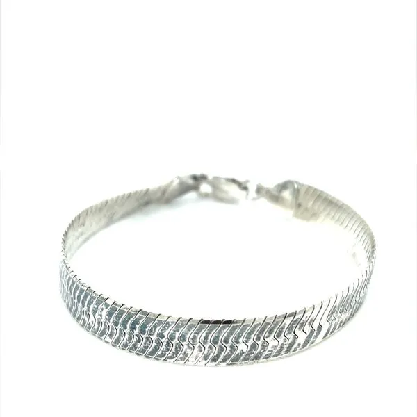 Sterling Silver Estate 8mm Herringbone Bracelet Image 2 Minor Jewelry Inc. Nashville, TN