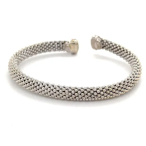 Sterling Silver Estate Beaded Silver Cuff