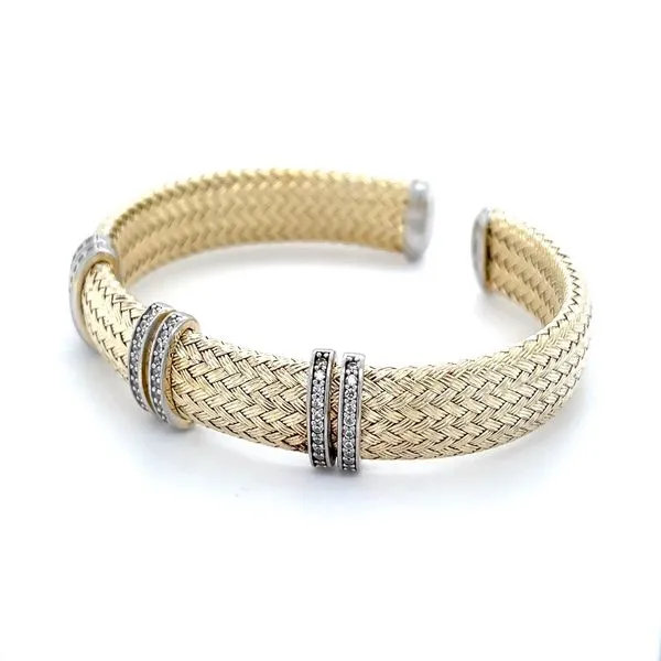 Estate Gold Plated Silver Sapphire Cuff Bracelet Image 2 Minor Jewelry Inc. Nashville, TN