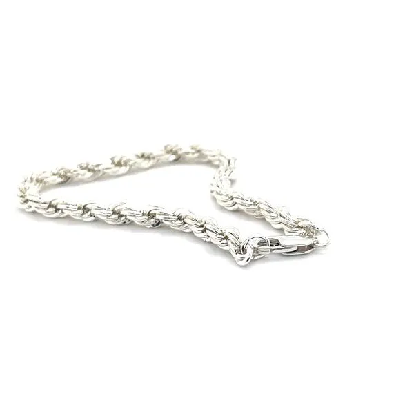 Stering Silver Estate Rope Chain Bracelet