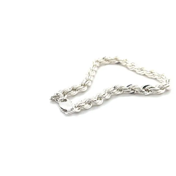 Stering Silver Estate Rope Chain Bracelet