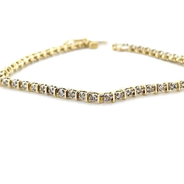 14K Yellow Estate Diamond Tennis Bracelet Image 2 Minor Jewelry Inc. Nashville, TN