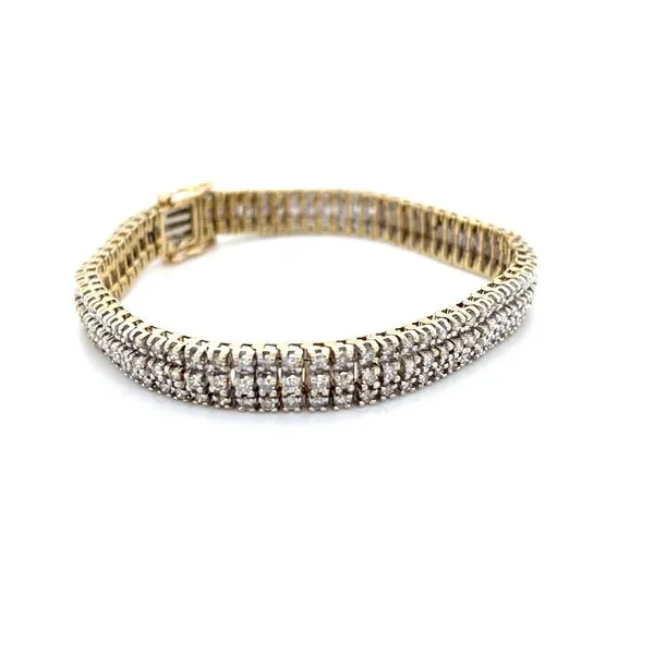 14K Yellow Gold Estate Diamond Tennis Bracelet Image 2 Minor Jewelry Inc. Nashville, TN