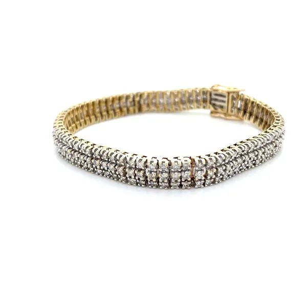 14K Yellow Gold Estate Diamond Tennis Bracelet Image 3 Minor Jewelry Inc. Nashville, TN