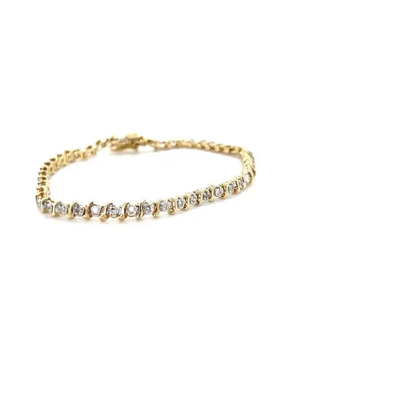 14K Yellow Gold Estate Diamond Tennis Bracelet Image 2 Minor Jewelry Inc. Nashville, TN