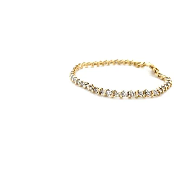 14K Yellow Gold Estate Diamond Tennis Bracelet Image 3 Minor Jewelry Inc. Nashville, TN