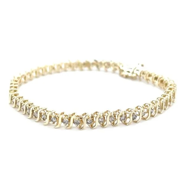 10K Yellow Gold Estate Diamond Tennis Bracelet Image 3 Minor Jewelry Inc. Nashville, TN