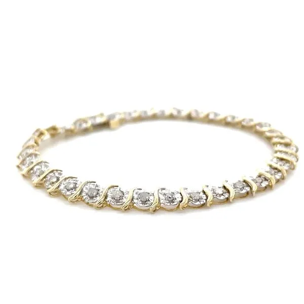 10K Yellow Gold Estate Diamond Tennis Bracelet Image 2 Minor Jewelry Inc. Nashville, TN