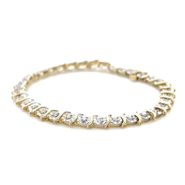10K Yellow Gold Estate Diamond Tennis Bracelet Image 3 Minor Jewelry Inc. Nashville, TN