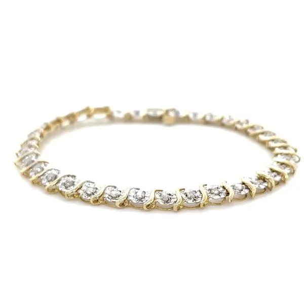 10K Yellow Gold Estate Diamond Tennis Bracelet Minor Jewelry Inc. Nashville, TN
