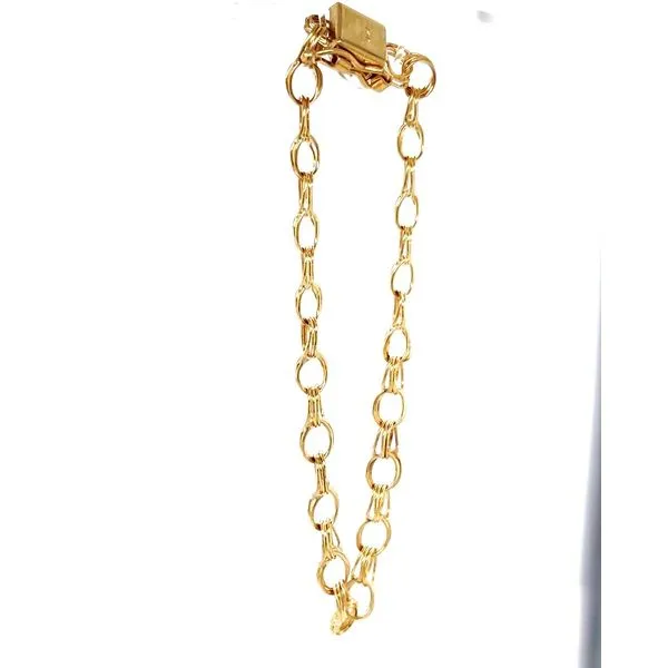 14K Yellow Gold Estate 6.4mm. Double-Link 7-inch Charm Bracelet Image 2 Minor Jewelry Inc. Nashville, TN