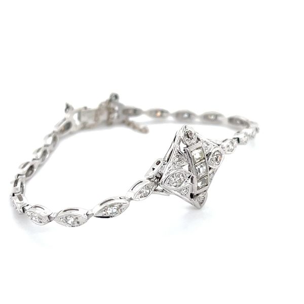 14K White Gold Estate Mined Diamond Bracelet Image 3 Minor Jewelry Inc. Nashville, TN