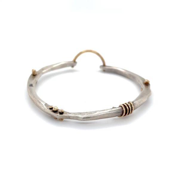 Sterling Silver and 14K Yellow Gold Estate Bangle Style Bracelet Minor Jewelry Inc. Nashville, TN