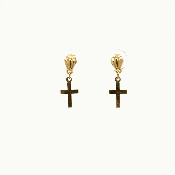 14K Yellow Gold Cross Earrings Minor Jewelry Inc. Nashville, TN