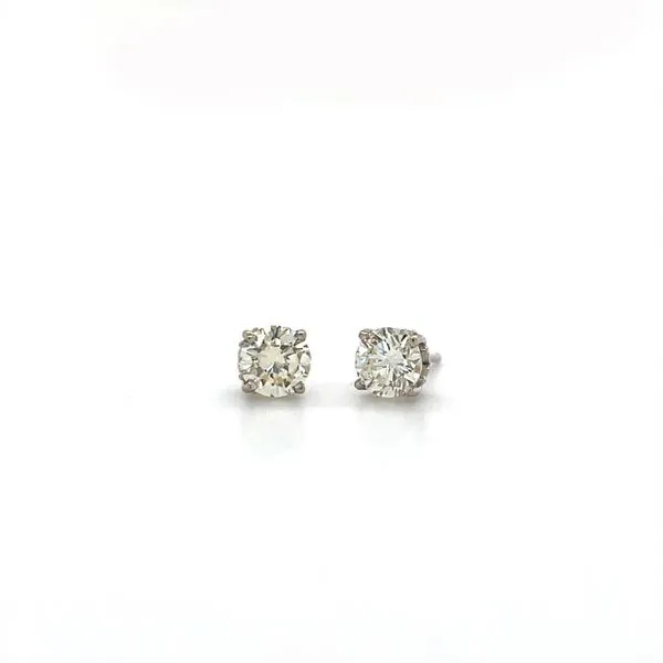 14K White Gold Estate Diamond Stud Earrings Minor Jewelry Inc. Nashville, TN