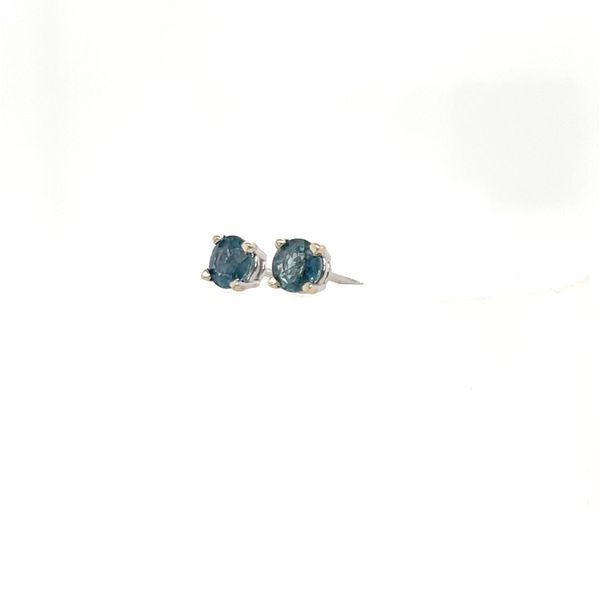 14K White Gold Estate Sapphire Stud Earrings Image 2 Minor Jewelry Inc. Nashville, TN