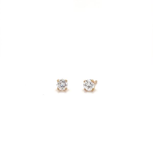 14K Yellow Gold Estate Diamond Stud Earrings Minor Jewelry Inc. Nashville, TN