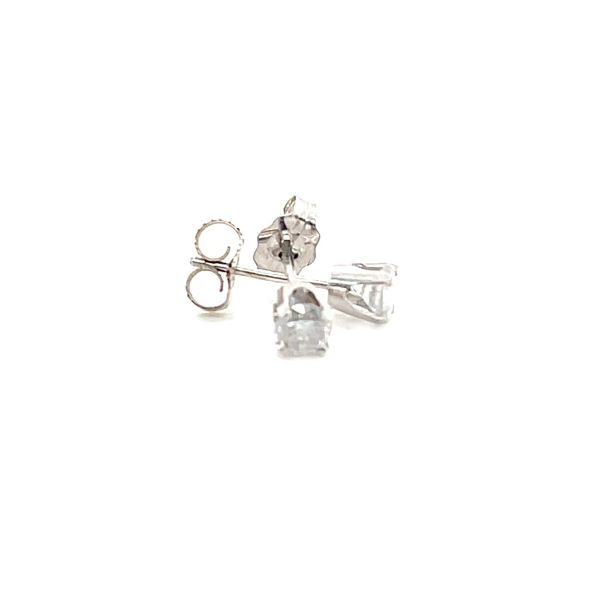 14K White Gold Estate Diamond Stud Earrings Image 2 Minor Jewelry Inc. Nashville, TN