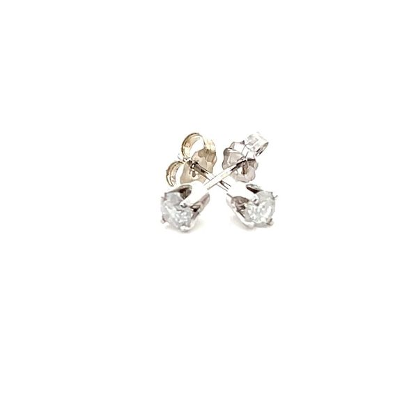 14K White Gold Estate Diamond Stud Earrings Minor Jewelry Inc. Nashville, TN