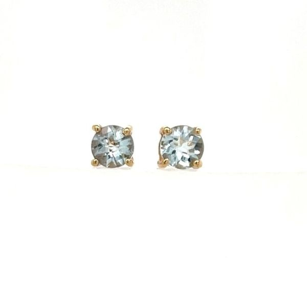 14K White Gold Estate Aquamarines Stud Earrings Minor Jewelry Inc. Nashville, TN