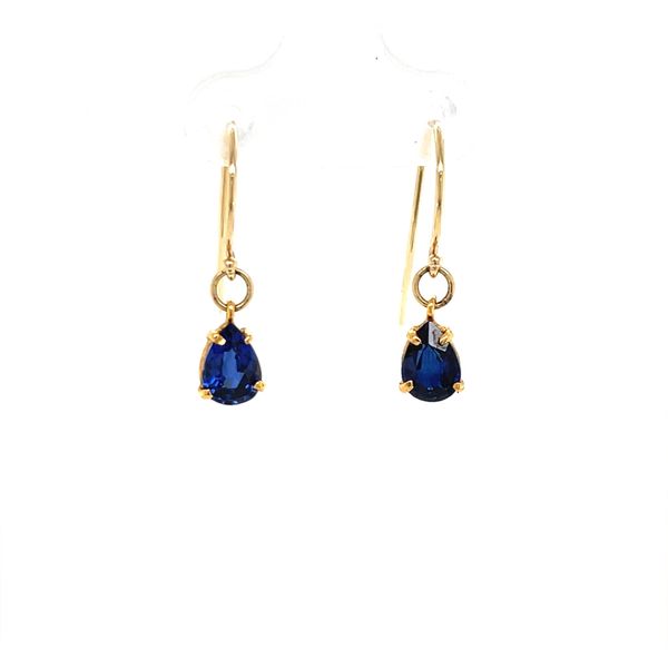 14K Yellow Gold Estate Sapphires Drop Earrings Minor Jewelry Inc. Nashville, TN