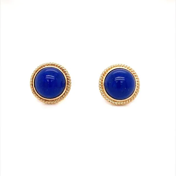 14K Yellow Gold Estate Lapis Lazuli Earrings Minor Jewelry Inc. Nashville, TN