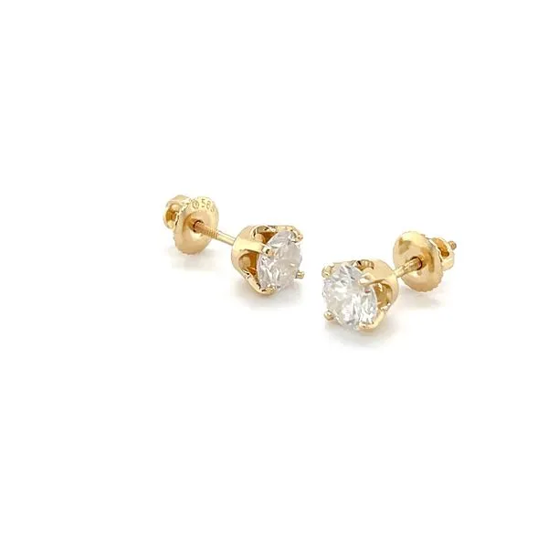 14K Yellow Gold Estate Diamond Earrings Image 2 Minor Jewelry Inc. Nashville, TN