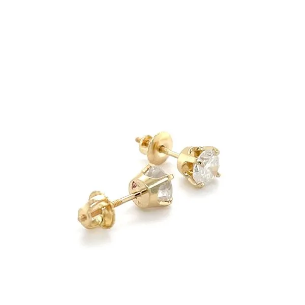 14K Yellow Gold Estate Diamond Earrings Image 3 Minor Jewelry Inc. Nashville, TN