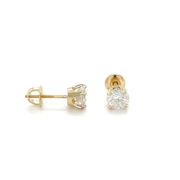 14K Yellow Gold Estate Diamond Earrings Minor Jewelry Inc. Nashville, TN