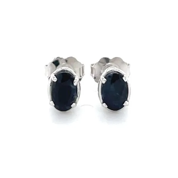 14K White Gold Estate Sapphire Stud Earrings Minor Jewelry Inc. Nashville, TN