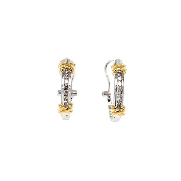 14K White And Yellow Gold Estate Diamond Earrings Minor Jewelry Inc. Nashville, TN