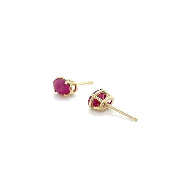14K Yellow Gold Estate Ruby Stud Earrings Image 2 Minor Jewelry Inc. Nashville, TN