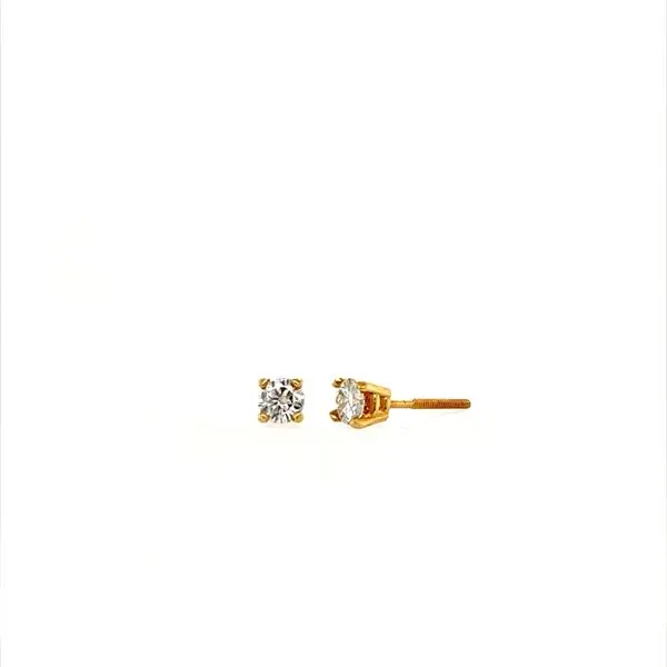 14K Yellow Gold Estate Moissanite Stud Earrings Minor Jewelry Inc. Nashville, TN
