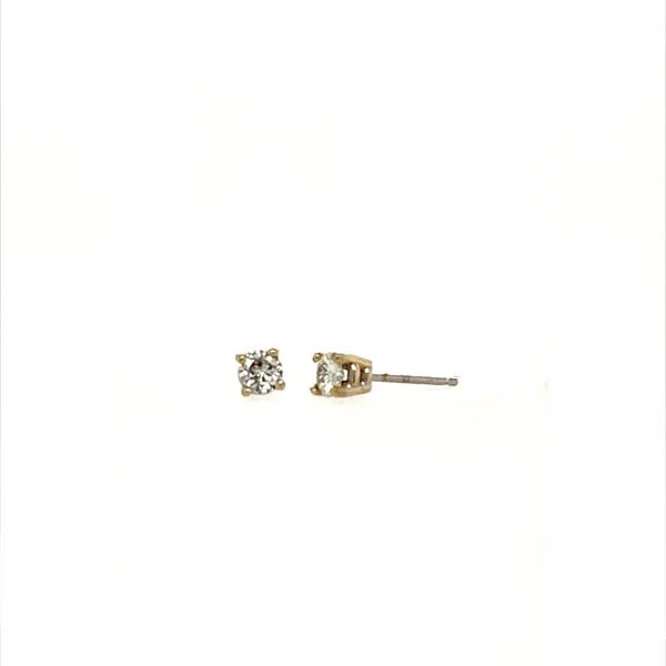 14K White Gold Estate Moissantie Stud Earrings Minor Jewelry Inc. Nashville, TN