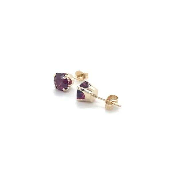 14K Yellow Gold Estate Garnet Earrings