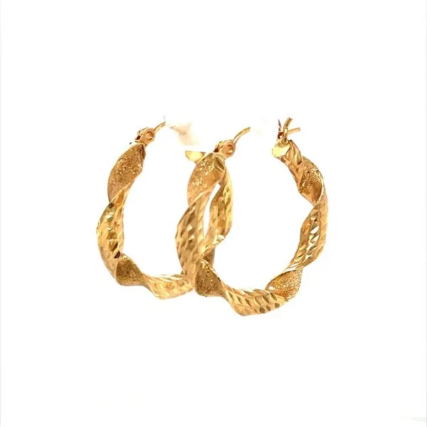 14K Yellow Gold Estate Hoop Earrings Minor Jewelry Inc. Nashville, TN