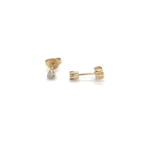 14K Yellow Gold Estate Diamond Stud Earrings Minor Jewelry Inc. Nashville, TN