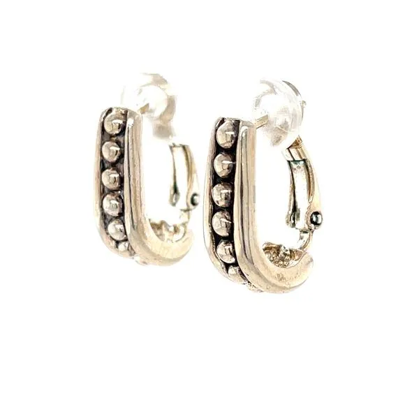 Sterling Silver Vintage Milgrain J-Hoop Earrings