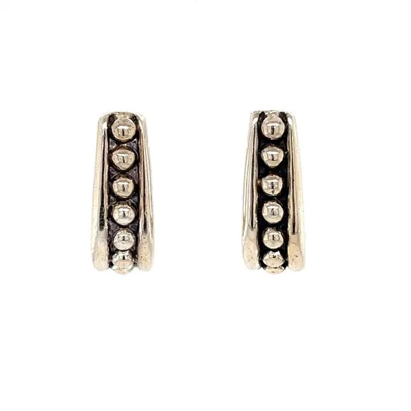 Sterling Silver Vintage Milgrain J-Hoop Earrings